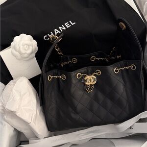 Brand New 💯 Authentic Chanel 25 Black Bag Small FULL SET